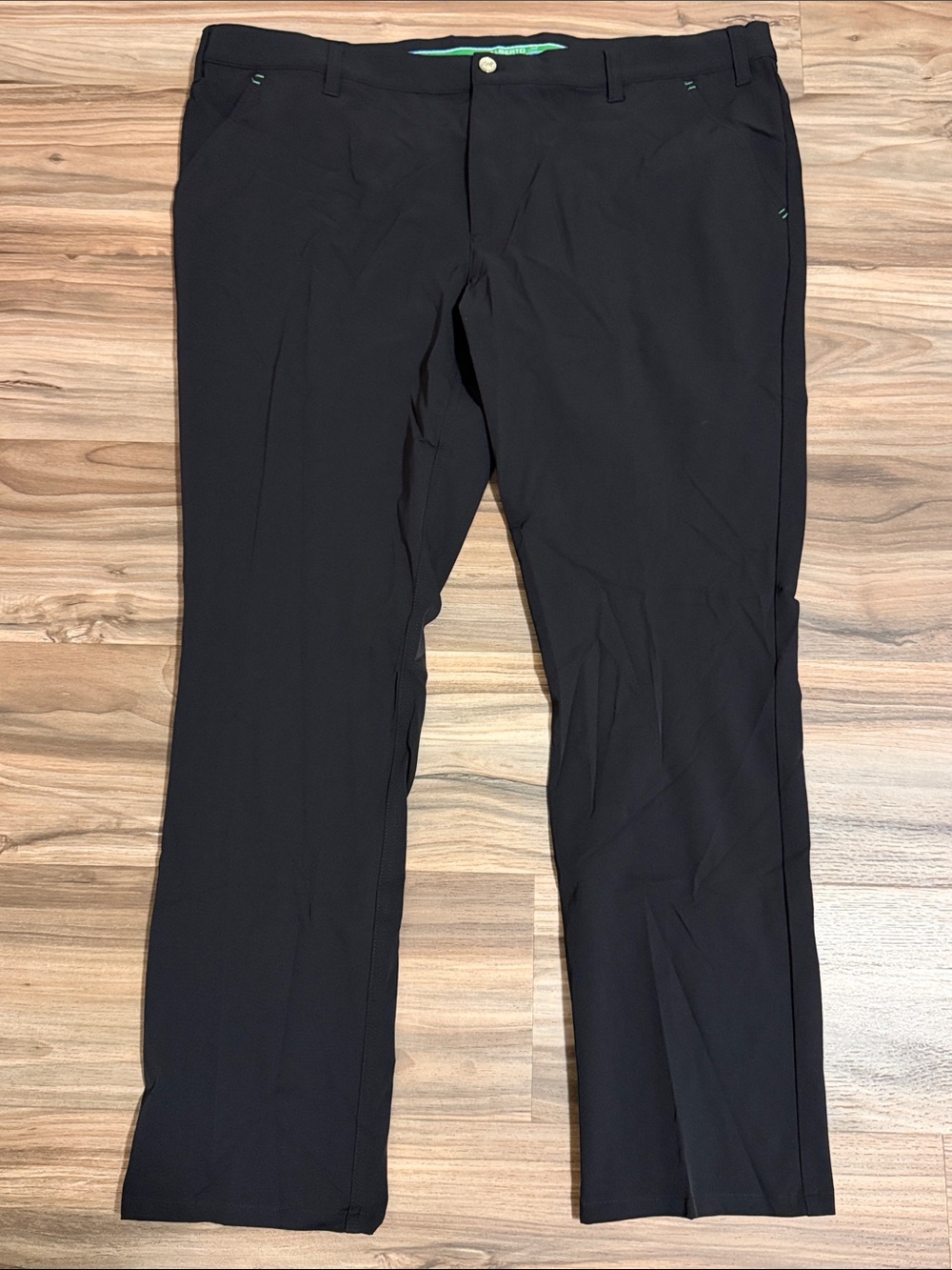 Alberto Golf Pants Men 60 Modern Fit 3xdry Water Resistant Straight Black 46x32